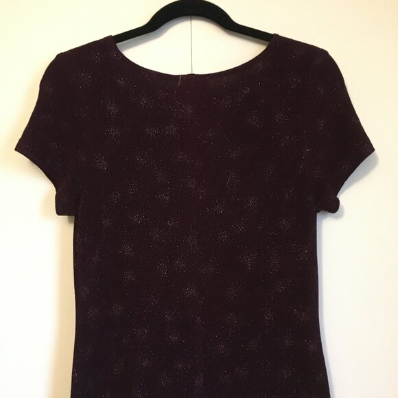 Long Dark Burgundy Fireworks Evening Maxi Dress - Picture 7 of 16